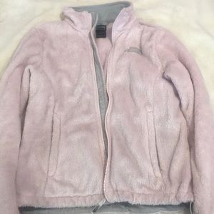 baby pink north face jacket